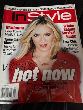 InStyle Magazine - January 2001 Madonna Cover queen of pop drowned world tour